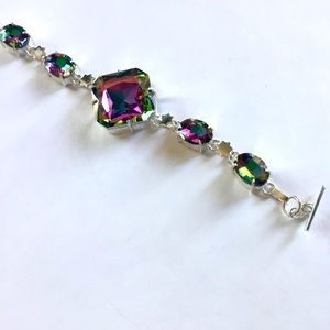 Mystic Topaz Gemstone Bracelet 8”